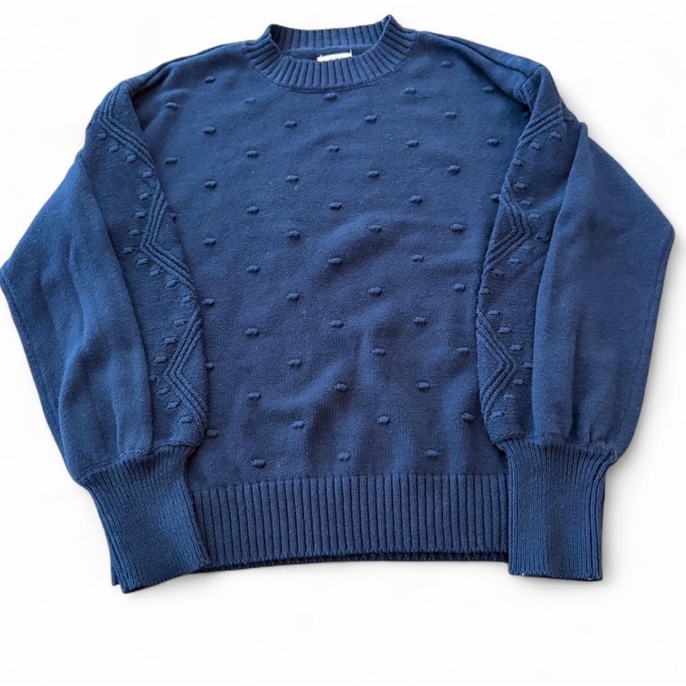 Crown & ivy Navy Blue Crew Neck Sweater